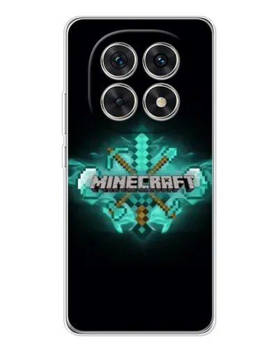 Чехол для Xiaomi Redmi Note 15 5G с картинкой «Minecraft Diamond лого»