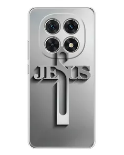 Чохол для Xiaomi Redmi Note 15 5G з картинкою «Металевий хрест Jesus»