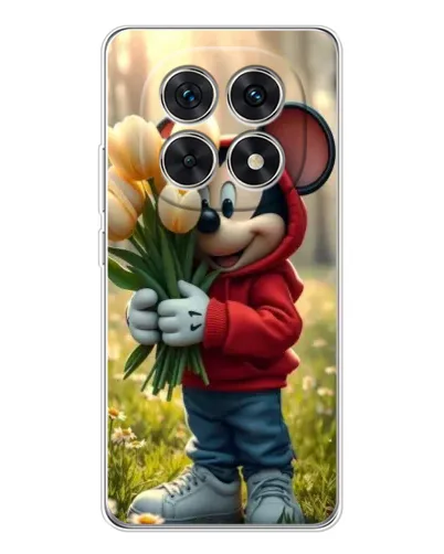 Чехол для Xiaomi Redmi Note 15 5G с картинкой «Микки с тюльпанами»