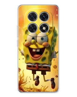 Чехол для Xiaomi Redmi Note 15 5G с картинкой «Губка Боб прыгает»