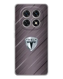 Чехол для Xiaomi Redmi Note 15 5G с картинкой «Металлическая текстура Tesla»