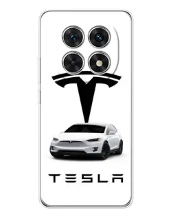 Чехол для Xiaomi Redmi Note 15 5G с картинкой «Tesla White Style»