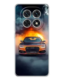 Чехол для Xiaomi Redmi Note 15 5G с картинкой «Audi в огненном дыму»