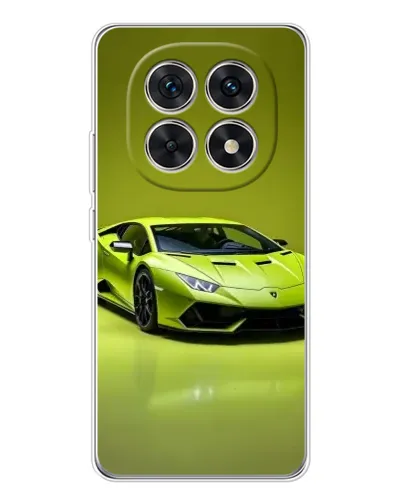 Чехол для Xiaomi Redmi Note 15 5G с картинкой «Салатовый Lamborghini Huracan»