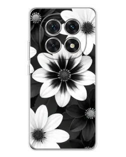 Чехол для Xiaomi Redmi Note 15 5G с картинкой «Монохромные астры»
