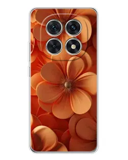 Чехол для Xiaomi Redmi Note 15 5G с картинкой «Оранжевый макро цветок»