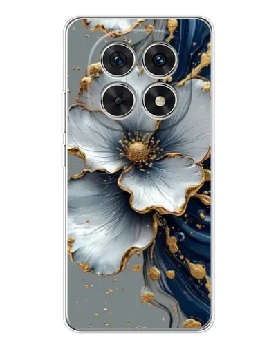 Чехол для Xiaomi Redmi Note 15 5G с картинкой «Белый цветок и золотой флюид»
