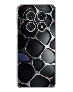 Чехол для Xiaomi Redmi Note 15 5G с картинкой «Объемная темная решетка»