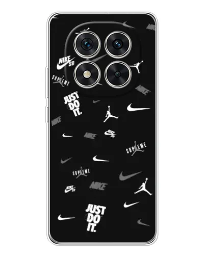 Чохол для Xiaomi Redmi Note 15 Pro 5G з картинкою «Nike Black Pattern»
