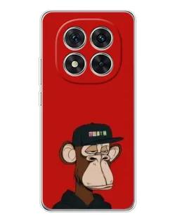 Чехол для Xiaomi Redmi Note 15 Pro 5G с картинкой «Bored Ape — красный фон»