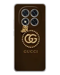 Чохол для Xiaomi Redmi Note 15 Pro 5G з картинкою «Gucci — золотий метелик»