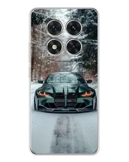 Чохол для Xiaomi Redmi Note 15 Pro 5G з картинкою «BMW у зимовому лісі»