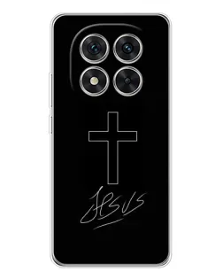 Чехол для Xiaomi Redmi Note 15 Pro 5G с картинкой «Графический крест Jesus»
