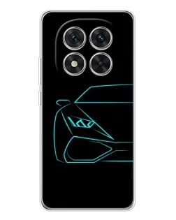 Чохол для Xiaomi Redmi Note 15 Pro 5G з картинкою «Блакитний силует Lamborghini»