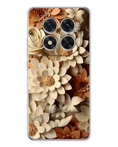 Чохол для Xiaomi Redmi Note 15 Pro 5G з картинкою «Бежевий флористичний декор»