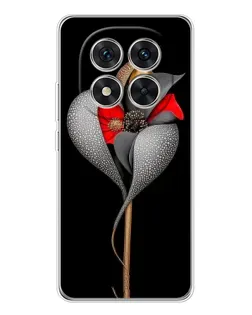 Чохол для Xiaomi Redmi Note 15 Pro 5G з картинкою «Срібна фантазійна квітка»