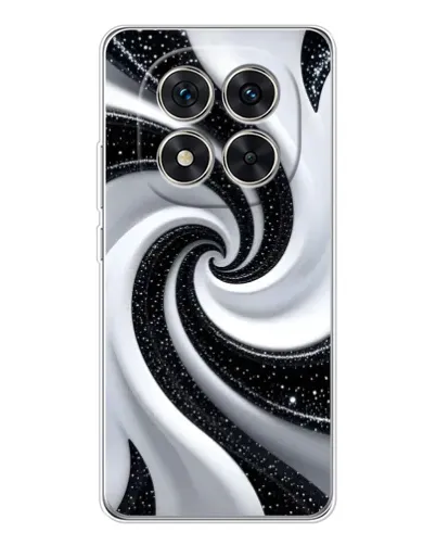 Чохол для Xiaomi Redmi Note 15 Pro 5G з картинкою «Чорно-біла спіраль»