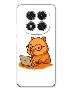 Чохол для Xiaomi Redmi Note 15 Pro 5G з картинкою «Капібара з ноутбуком»