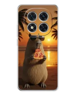 Чохол для Xiaomi Redmi Note 15 Pro 5G з картинкою «Капібара з піцою»