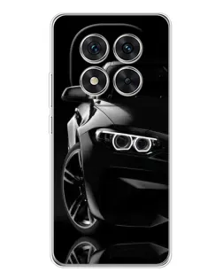 Чехол для Xiaomi Redmi Note 15 Pro Plus с картинкой «Черная BMW — профиль»