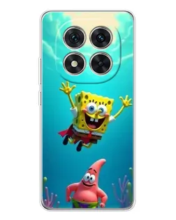 Чехол для Xiaomi Redmi Note 15 Pro Plus с картинкой «Спанч Боб под водой»