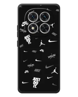 Чехол для Xiaomi Redmi Note 15 Pro с картинкой «Nike Black Pattern»