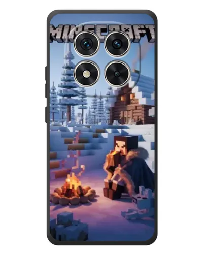 Чехол для Xiaomi Redmi Note 15 Pro с картинкой «Зимний Minecraft»