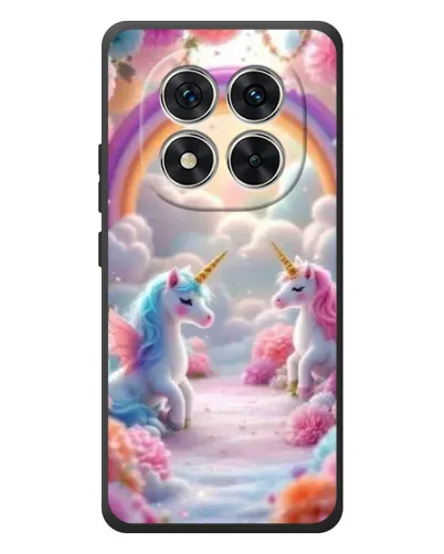 Чехол для Xiaomi Redmi Note 15 Pro с картинкой «Радуга и единороги»