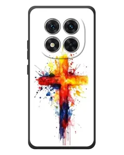Чехол для Xiaomi Redmi Note 15 Pro с картинкой «Акварельный крест»