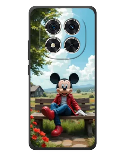 Чехол для Xiaomi Redmi Note 15 Pro с картинкой «Микки на скамейке»