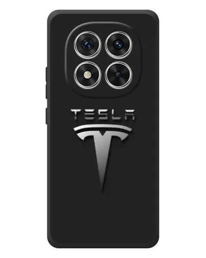 Чехол для Xiaomi Redmi Note 15 Pro с картинкой «Стальной логотип Tesla»