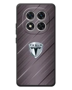 Чехол для Xiaomi Redmi Note 15 Pro с картинкой «Металлическая текстура Tesla»