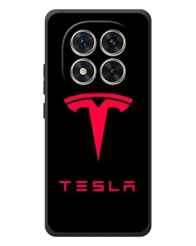 Чехол для Xiaomi Redmi Note 15 Pro с картинкой «Tesla Red Logo»