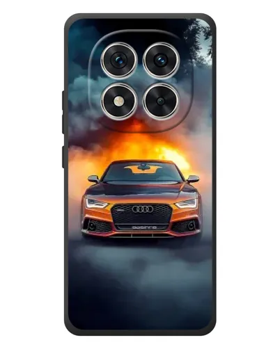Чехол для Xiaomi Redmi Note 15 Pro с картинкой «Audi в огненном дыму»
