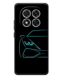 Чехол для Xiaomi Redmi Note 15 Pro с картинкой «Голубой силуэт Lamborghini»