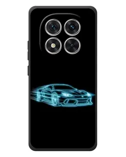 Чехол для Xiaomi Redmi Note 15 Pro с картинкой «Неоновый контур Lamborghini»