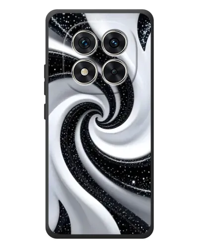 Чехол для Xiaomi Redmi Note 15 Pro с картинкой «Черно-белая спираль»