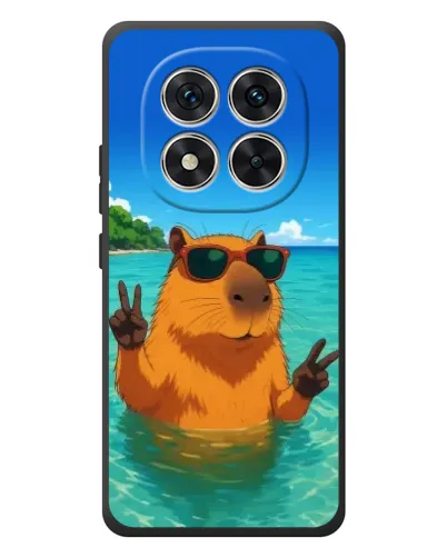 Чехол для Xiaomi Redmi Note 15 Pro с картинкой «Морская капибара»