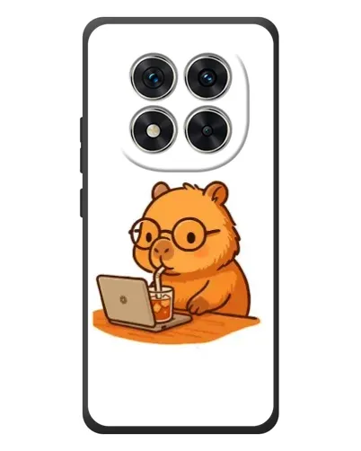 Чехол для Xiaomi Redmi Note 15 Pro с картинкой «Капибара с ноутбуком»