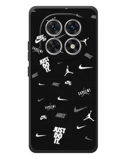 Чехол для Xiaomi Redmi Note 15 с картинкой «Nike Black Pattern»