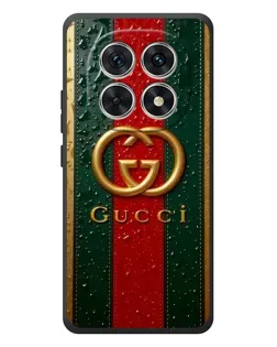 Чехол для Xiaomi Redmi Note 15 с картинкой «Gucci — фирменная полоса и золото»