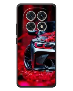 Чехол для Xiaomi Redmi Note 15 с картинкой «Спортивная BMW и цветы»