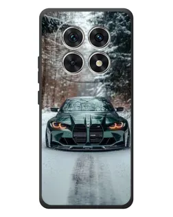 Чехол для Xiaomi Redmi Note 15 с картинкой «BMW в зимнем лесу»
