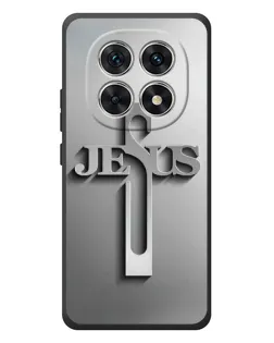 Чехол для Xiaomi Redmi Note 15 с картинкой «Металлический крест Jesus»
