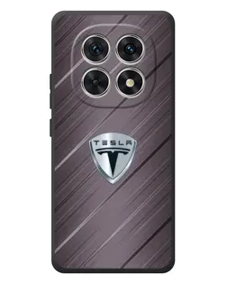 Чехол для Xiaomi Redmi Note 15 с картинкой «Металлическая текстура Tesla»