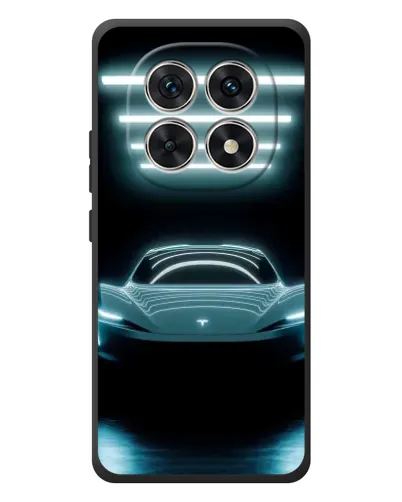 Чехол для Xiaomi Redmi Note 15 с картинкой «Tesla в неоне»