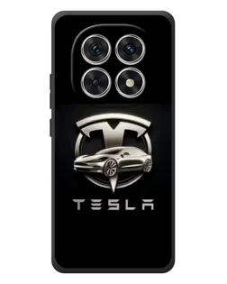 Чехол для Xiaomi Redmi Note 15 с картинкой «Tesla — серебристое авто»