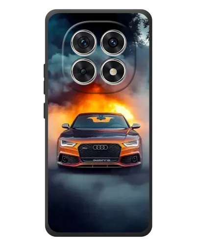 Чехол для Xiaomi Redmi Note 15 с картинкой «Audi в огненном дыму»