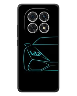 Чехол для Xiaomi Redmi Note 15 с картинкой «Голубой силуэт Lamborghini»