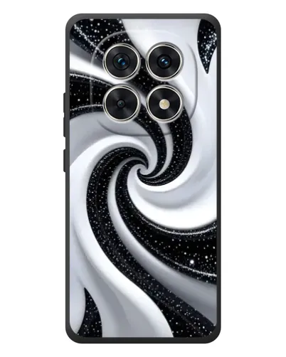 Чехол для Xiaomi Redmi Note 15 с картинкой «Черно-белая спираль»